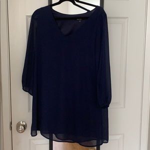 Navy blue flowy dress